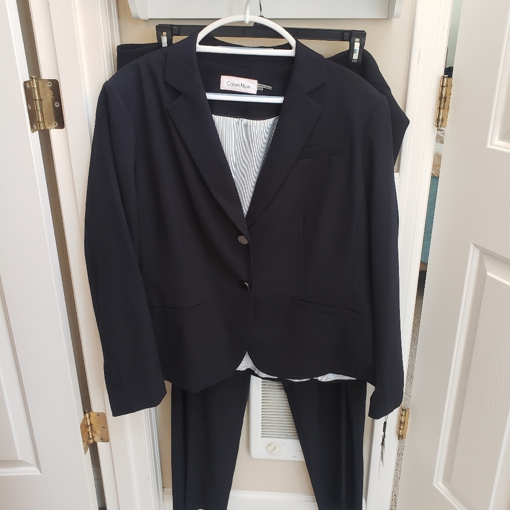 Womens Calvin Klein navy suit